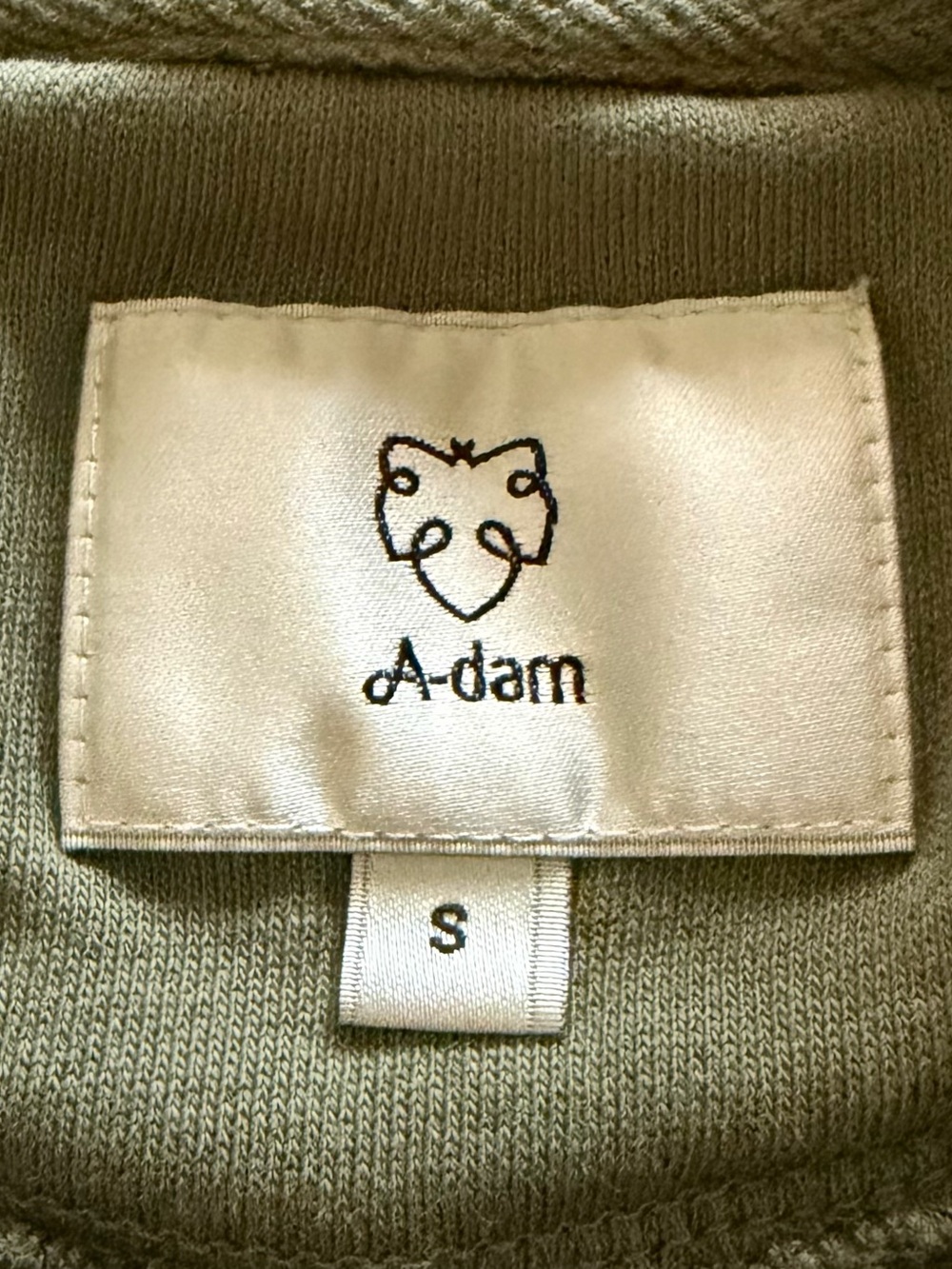 A DAM-Green crewneck sweatshirt with embroidered black cat-small - Picture 5 of 6